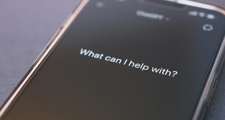 ChatGPT home screen on mobile